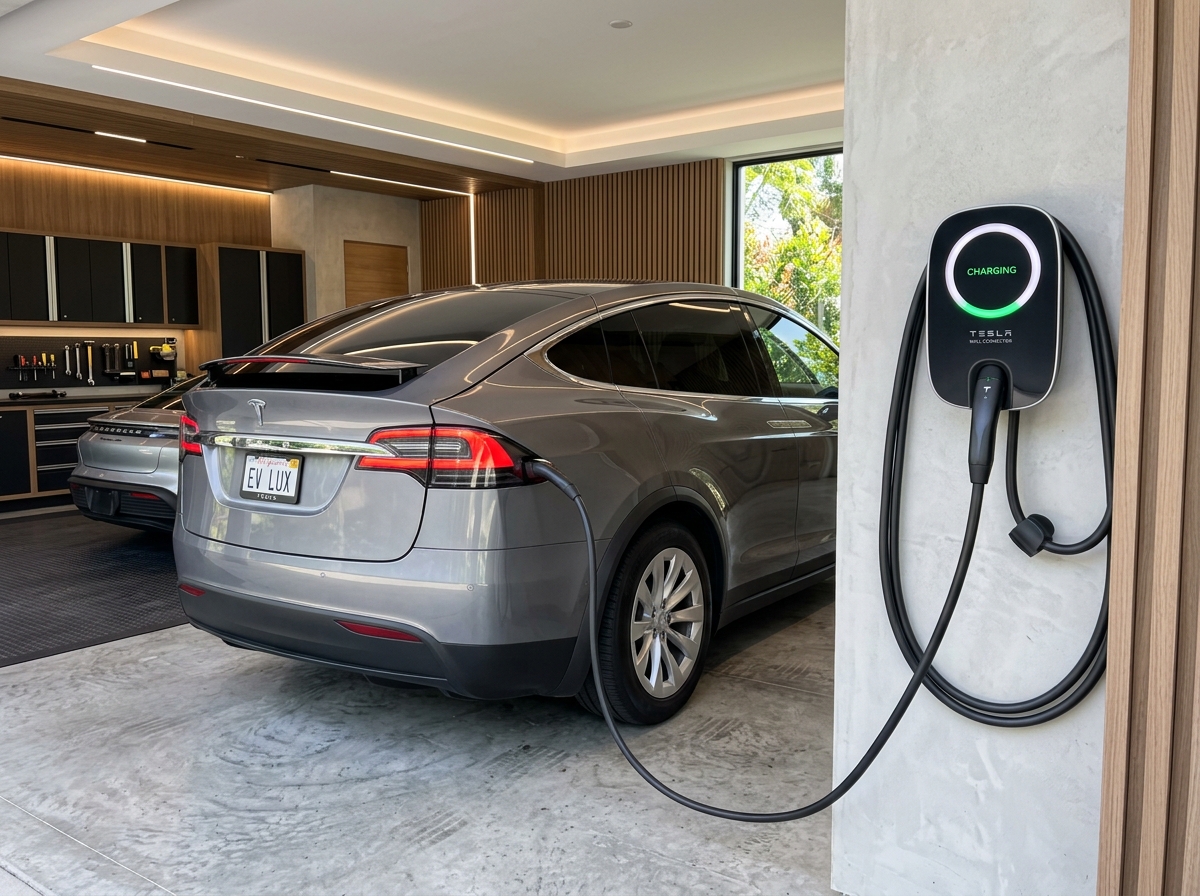 Level 2 EV charger station installed in Pickering garage